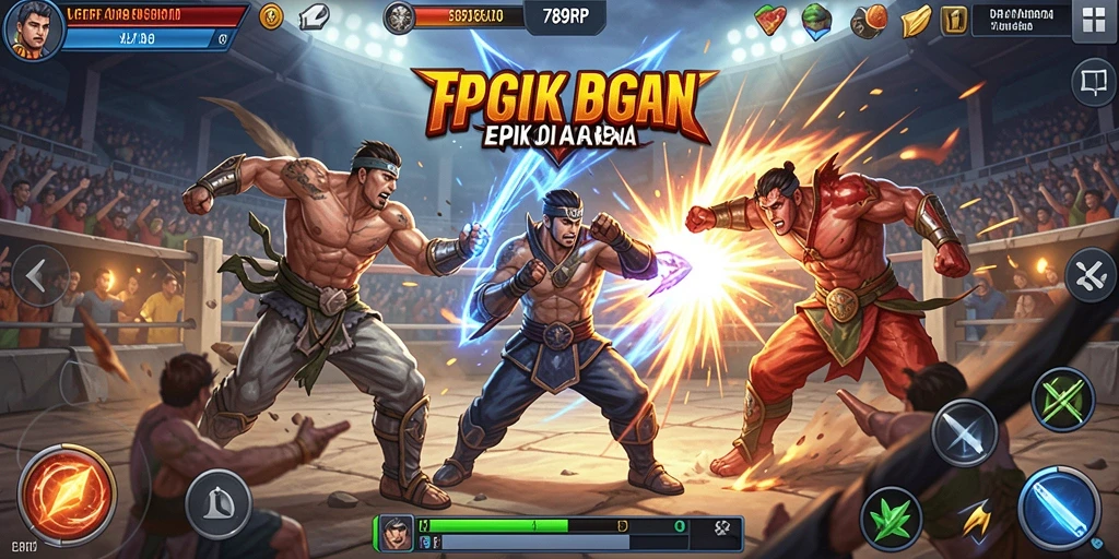 Tangkapan layar dari gameplay Fighting yang intens di 789RP.