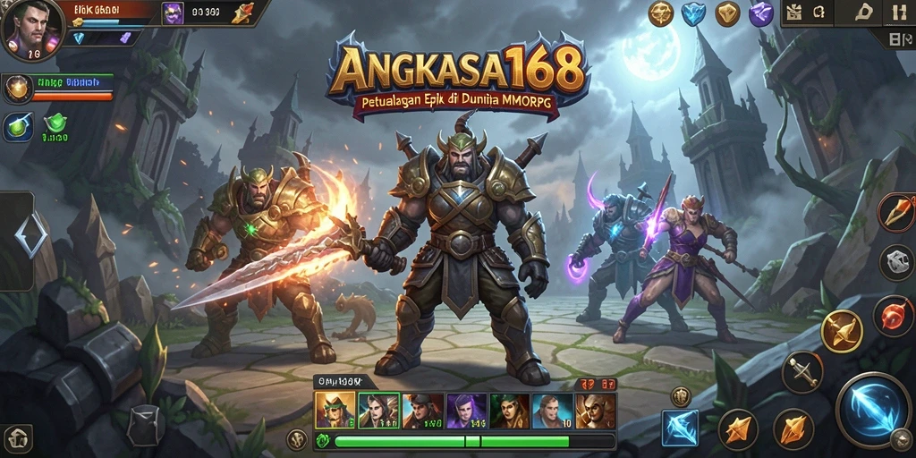 Screenshot gameplay <strong>ANGKASA168</strong> menampilkan petualangan seru di dunia MMORPG.
