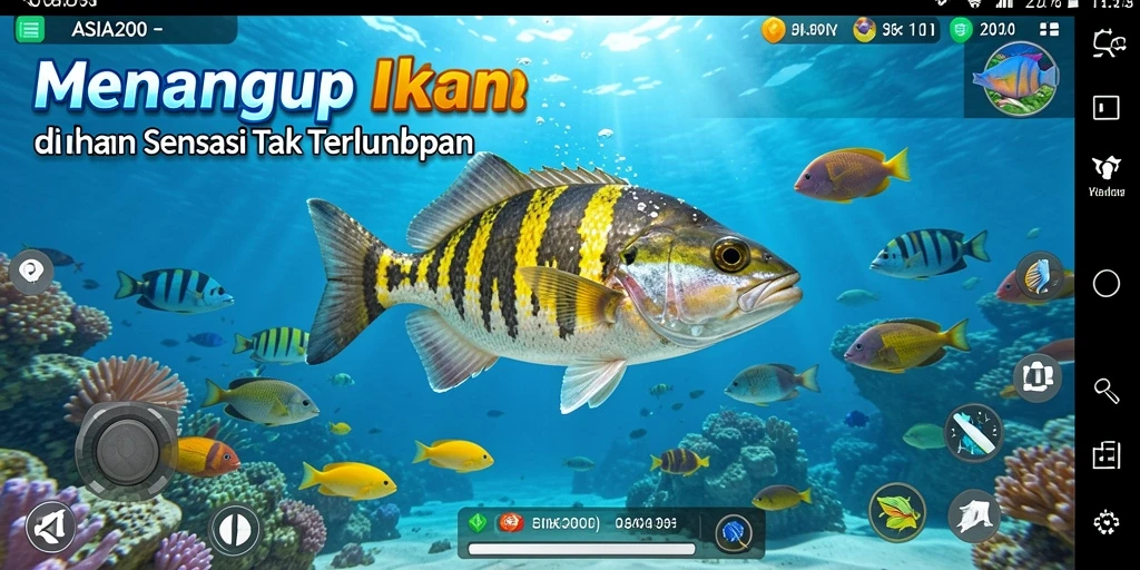 Tampilan menarik dari gameplay memancing di ASIA200 yang penuh warna.