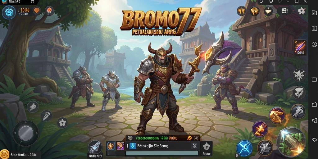 Tampilan gameplay mendebarkan dalam BROMO77 yang penuh aksi.