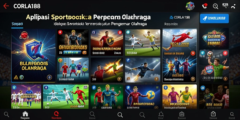 Tampilan antarmuka pengguna CORLA188 saat bermain Sportsbook.