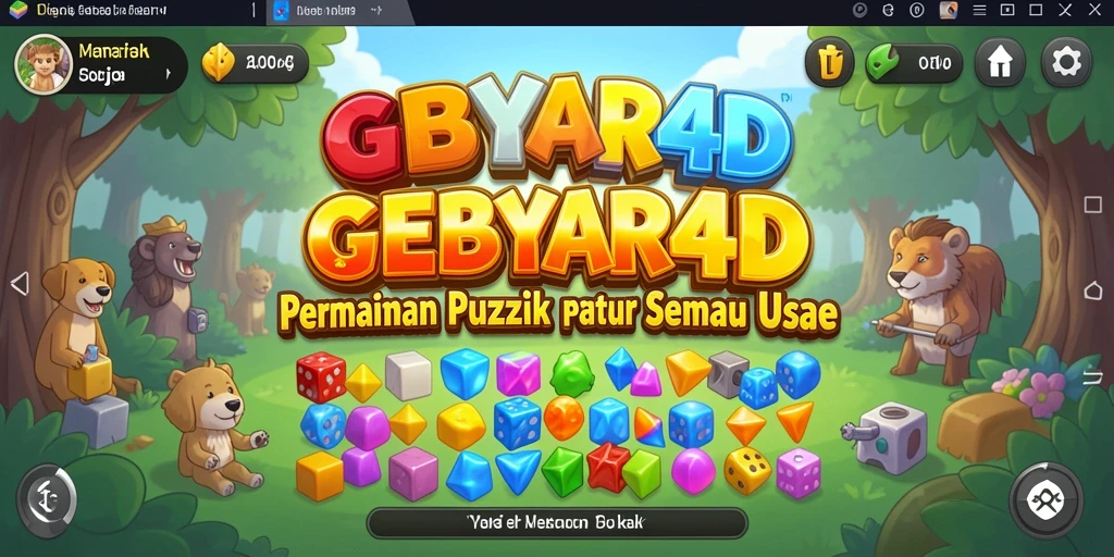 Tampilan gameplay GEBYAR4D yang menantang dan menyenangkan.