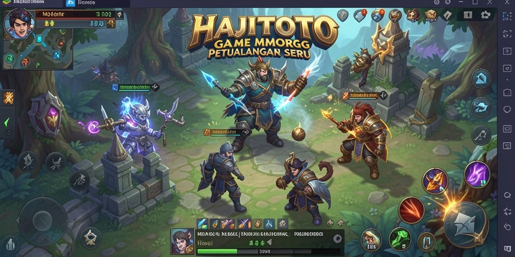 Screenshot gameplay HAJITOTO yang menampilkan aksi seru dalam MMORPG.
