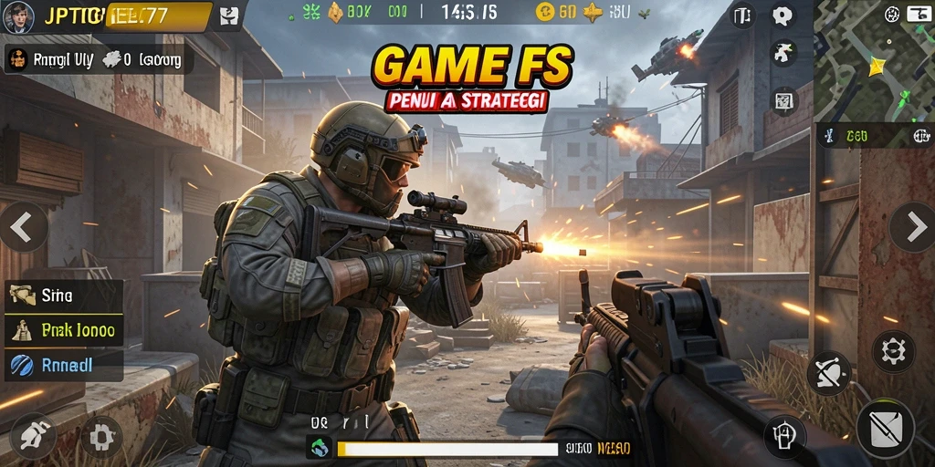 Gameplay menegangkan dengan aksi tembak-menembak yang seru.
