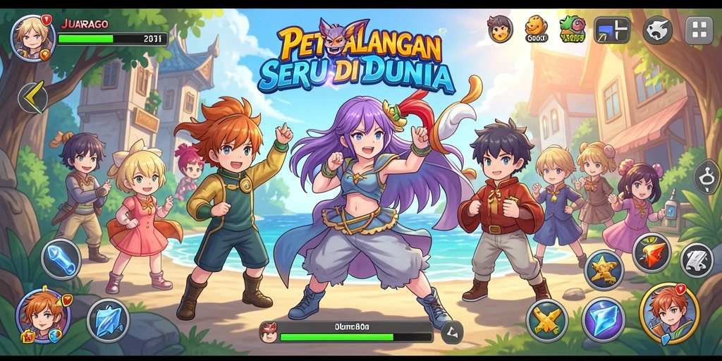 Tampilan gameplay JUARAGO yang seru dan penuh warna.
