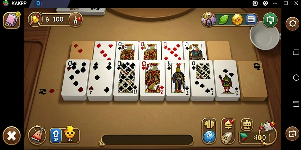 Tampilan gameplay seru dalam permainan Domino KAKRP.