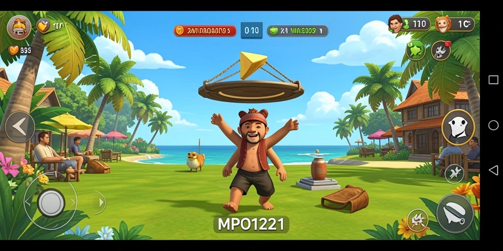 Tampilan utama gameplay MPO1221 dengan momen menghibur dan menyenangkan.