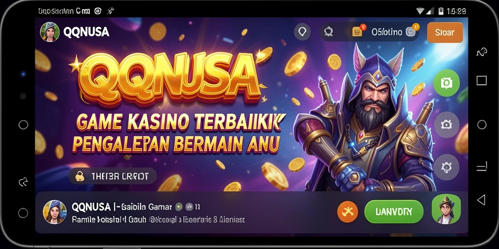 Screenshot permainan kasino dengan grafis menakjubkan di QQNUSA.