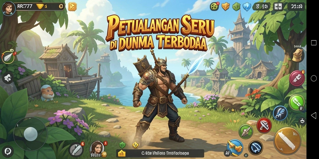 Tangkapan layar gameplay RR777 menampilkan pemandangan dunia terbuka yang menakjubkan.