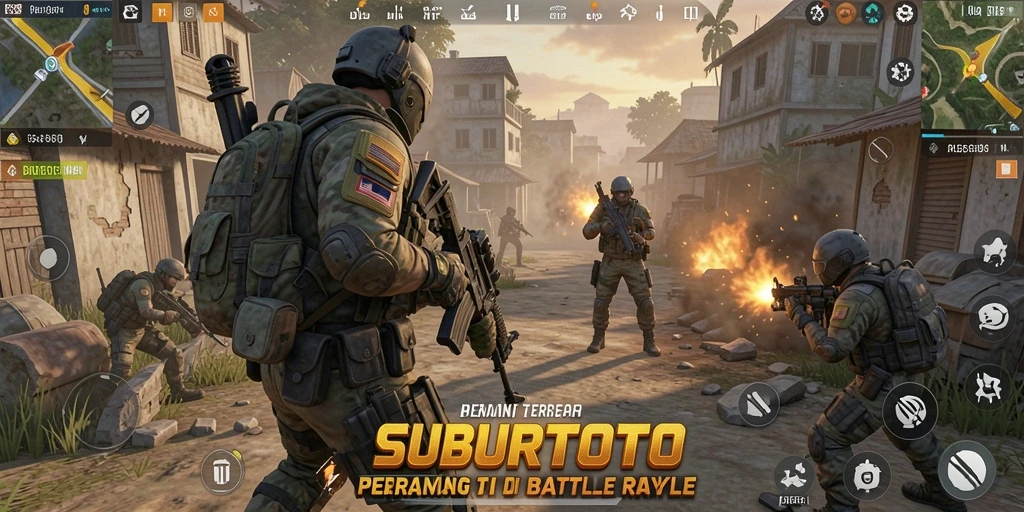 Tampilan utama SUBURTOTO menampilkan aksi seru Battle Royale.
