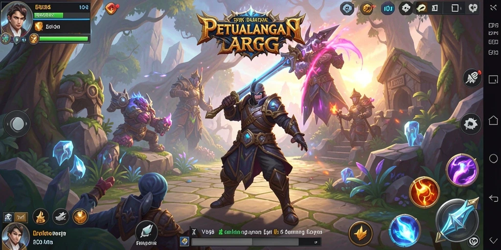 Tampilan gameplay yang epik dari V98 dalam dunia ARPG.