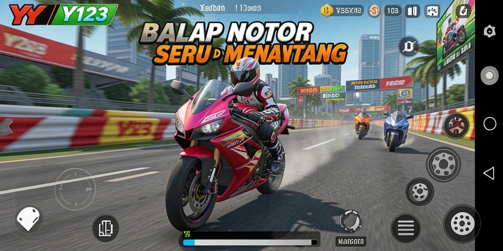 Gameplay seru balapan motor di YY123 dengan grafis memukau.