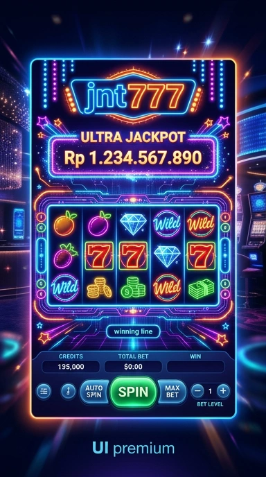 Tampilan utama aplikasi jnt777 yang memudahkan navigasi.